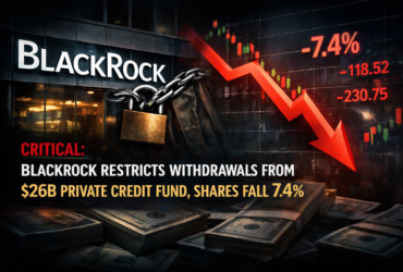 Critical BlackRock Restricts withdrawals from $26B Private Credit Fund, Shares Fall 7.4%