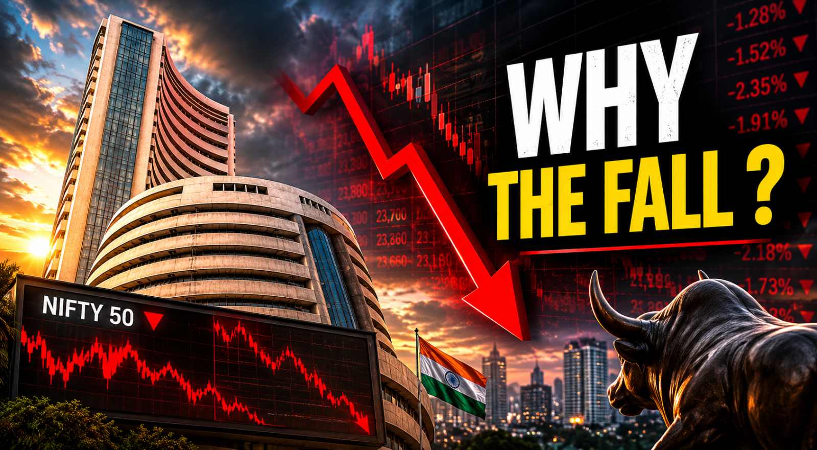 Nifty 50 Crashes Below 23,800 Shocking U-Turn Today